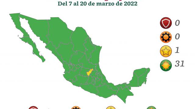 México se pinta de verde en el semaforo Covid-19