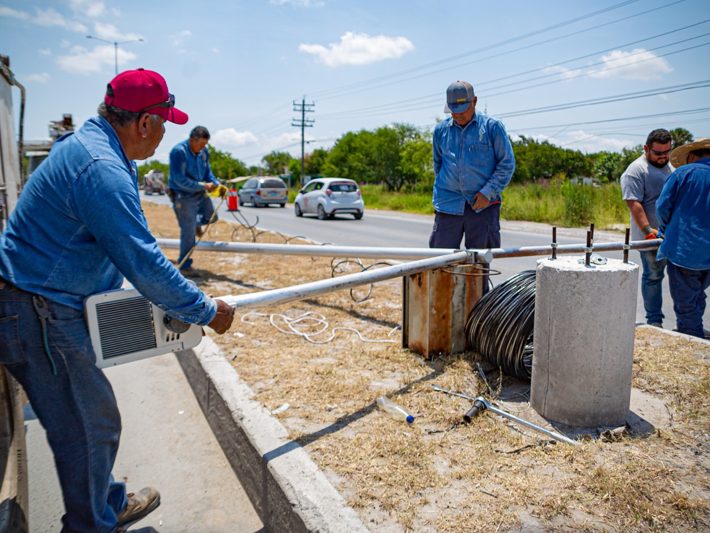 Avanza Gobierno de Matamoros en modernización del sistema de alumbrado público