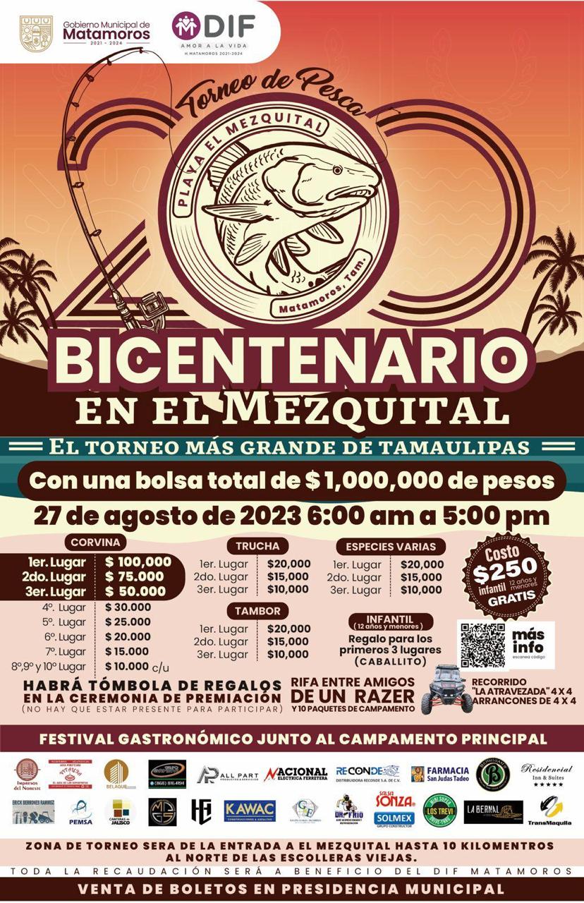 Los mejores premios económicos, festival gastronómico y rifa de un razer, en Torneo de Pesca “Bicentenario”