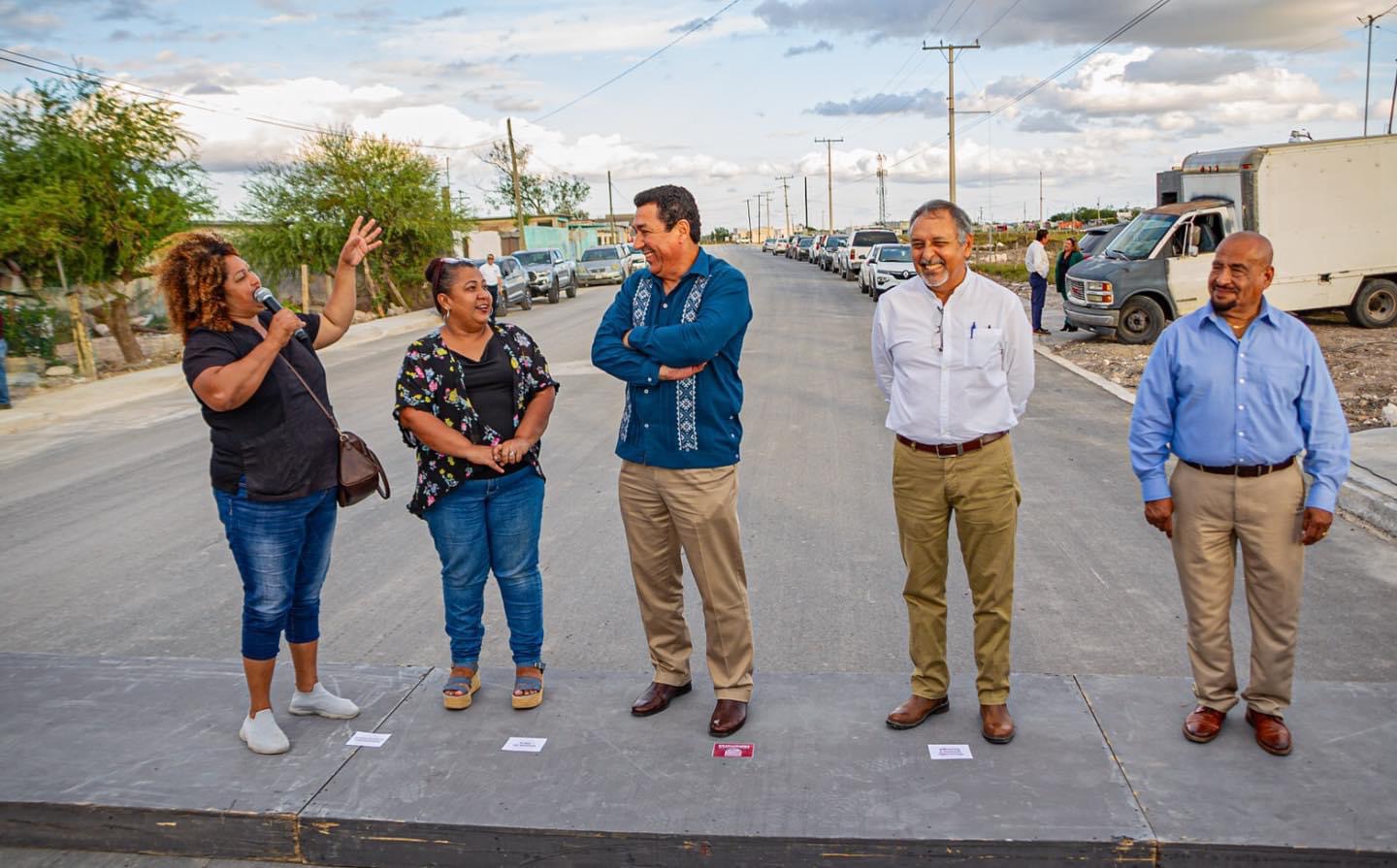 Entrega alcalde Mario López, nuevas obras de pavimentación a matamorenses; inversión supera los 24 MDP