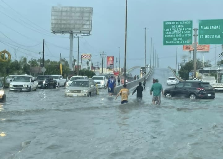 Lluvia en Matamoros dejó varias zonas inundadas 