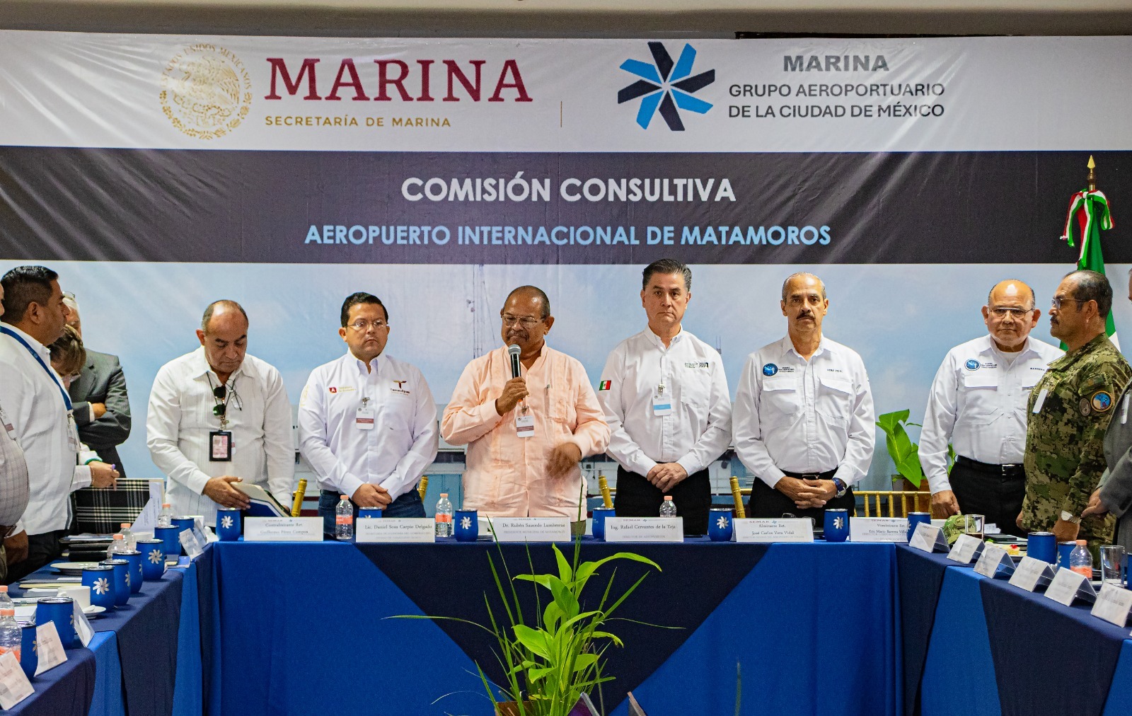 Preside Alcalde Dr. Rubén Sauceda, sesión de Comisión Consultiva del Aeropuerto Internacional de Matamoros