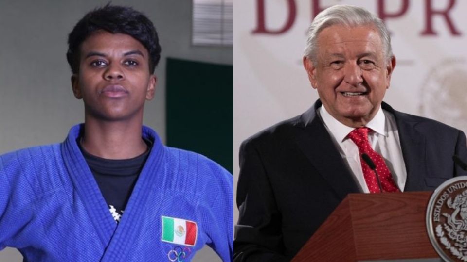 AMLO felicita a la judoca Prisca Awiti durante la Mañanera