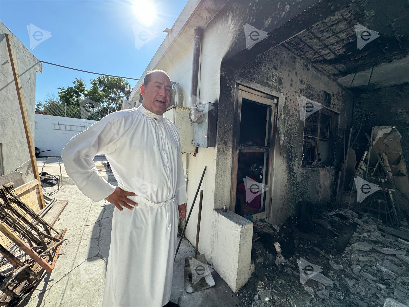 Provocaron incendio en bodega de iglesia