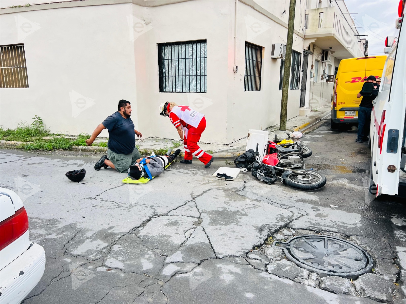 Motociclista lesionado en choque