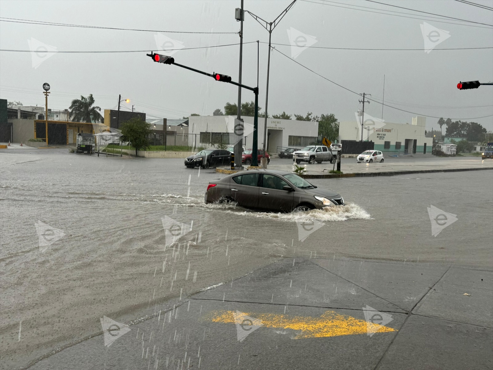 Se inunda Matamoros por lluvias