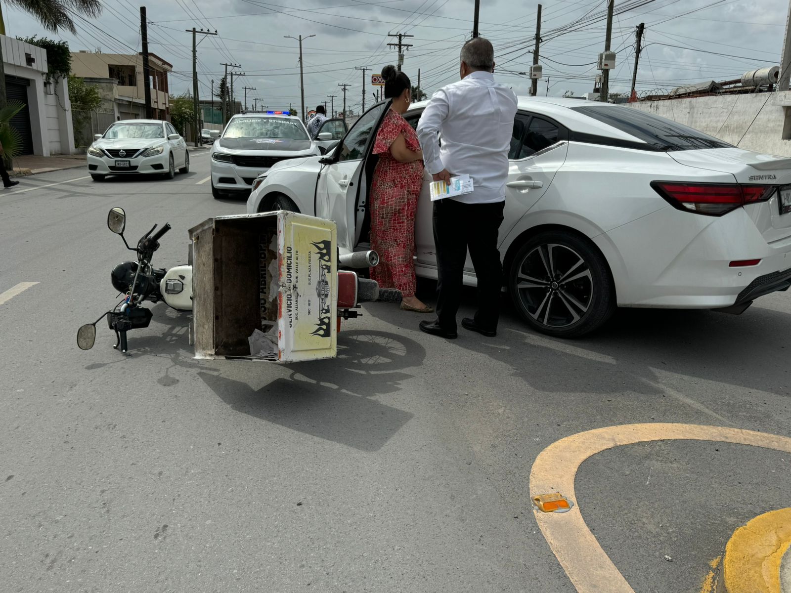 Chocan a otro motociclista