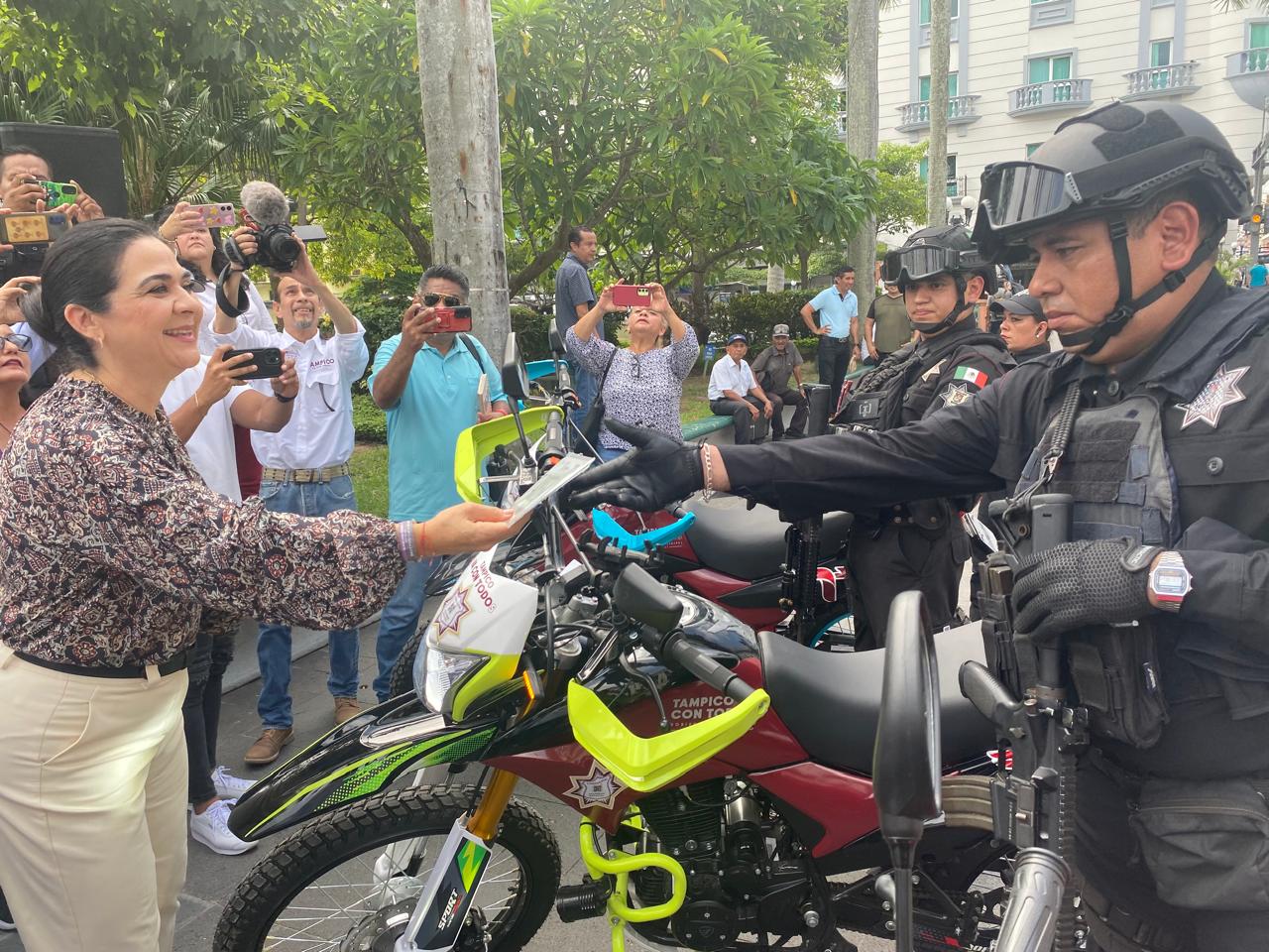 Recibe Guardia Estatal motocicletas y bicicletas para reforzar seguridad en Tampico