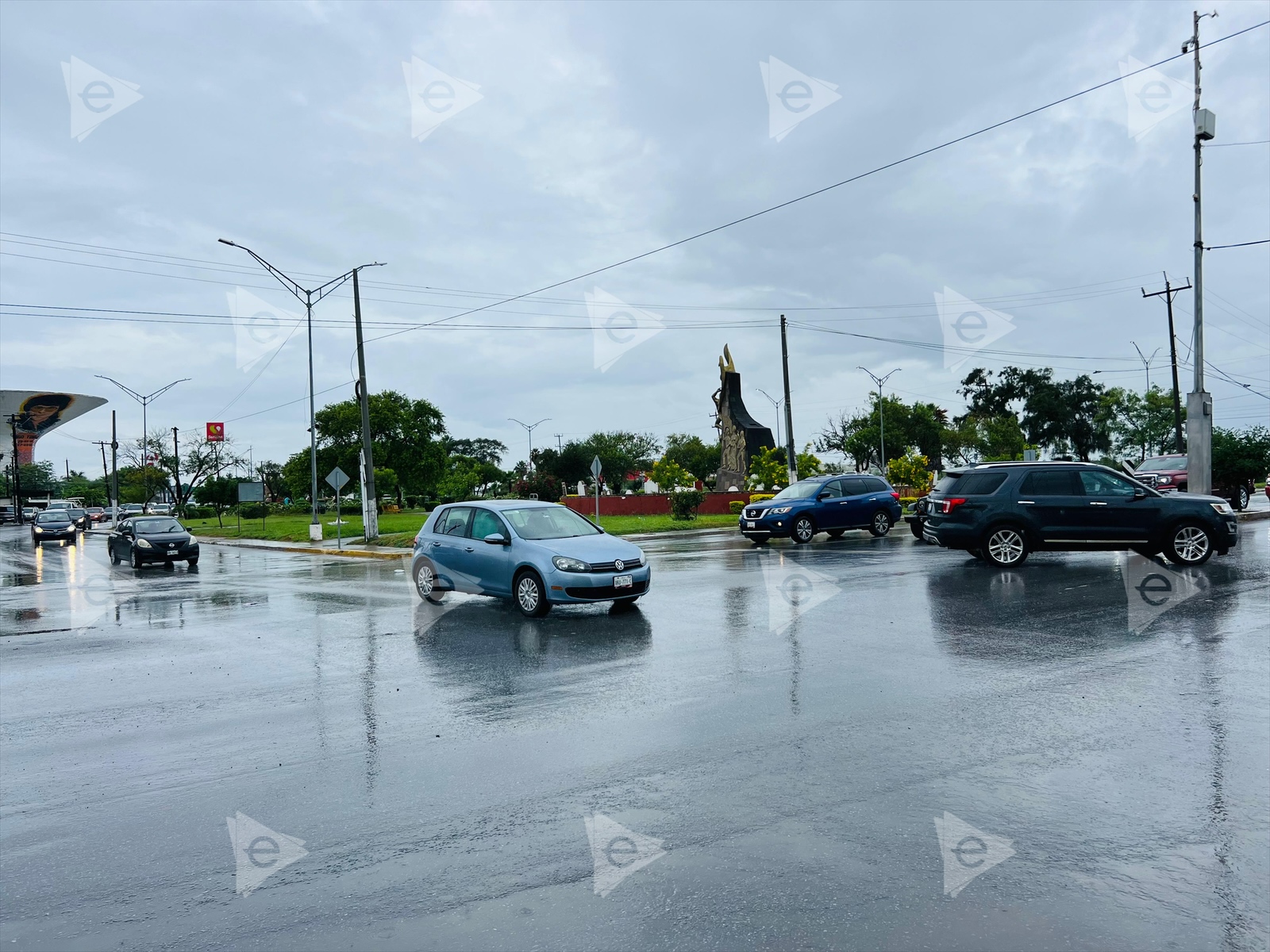 Inundado Matamoros por lluvias