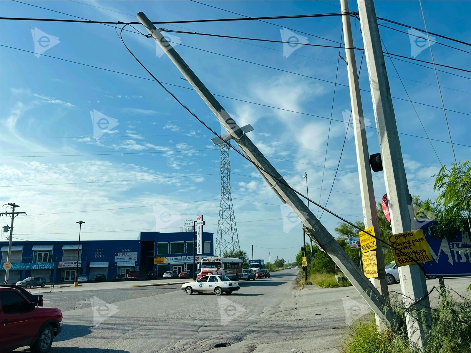 Poste a punto de caer