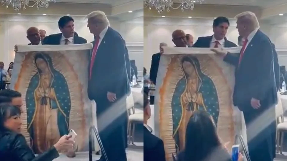 Eduardo Verástegui regala imagen de la Virgen de Guadalupe a Trump