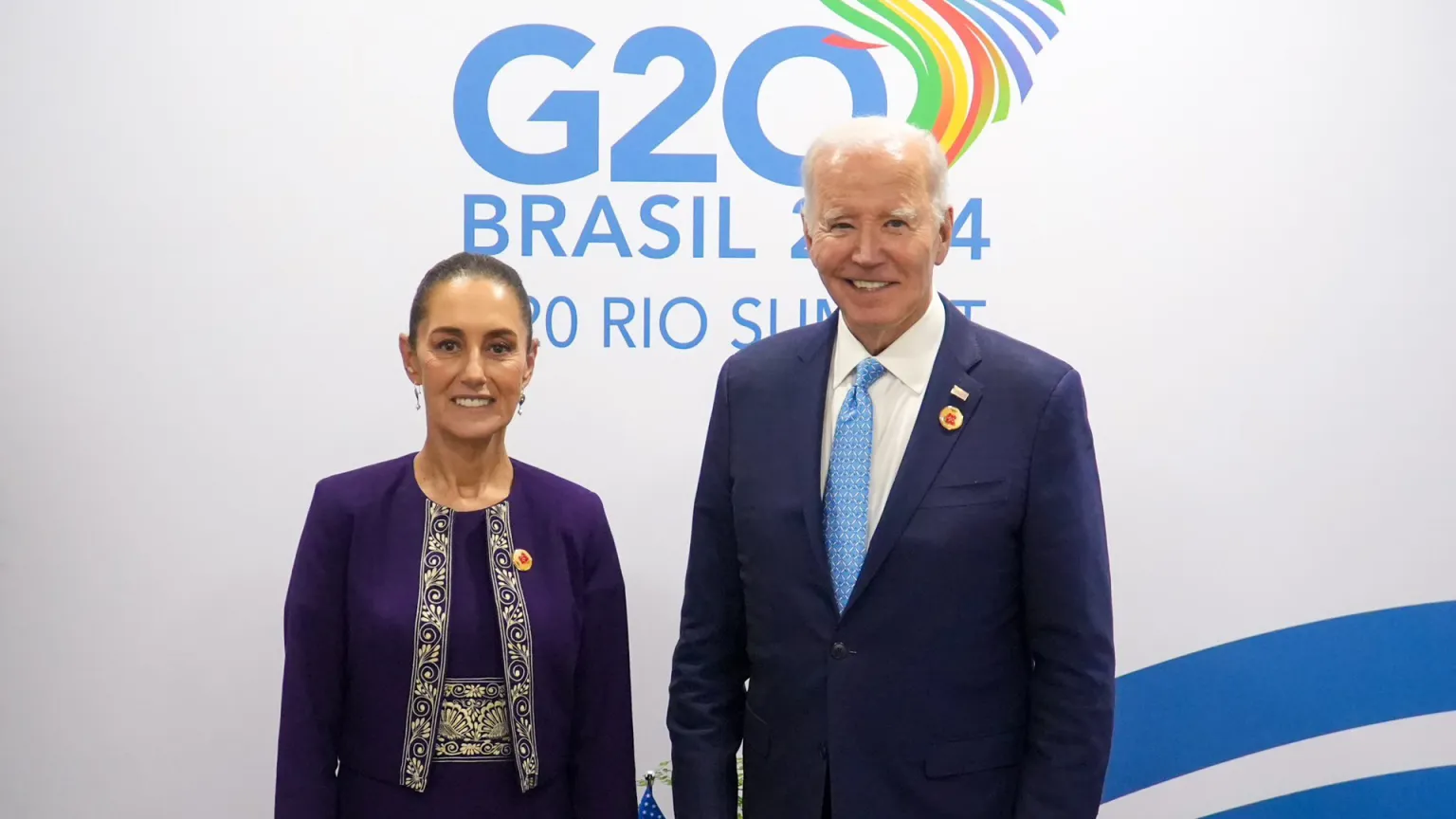 Biden y Sheinbaum se reúnen en el G20; hablan de seguridad y migración