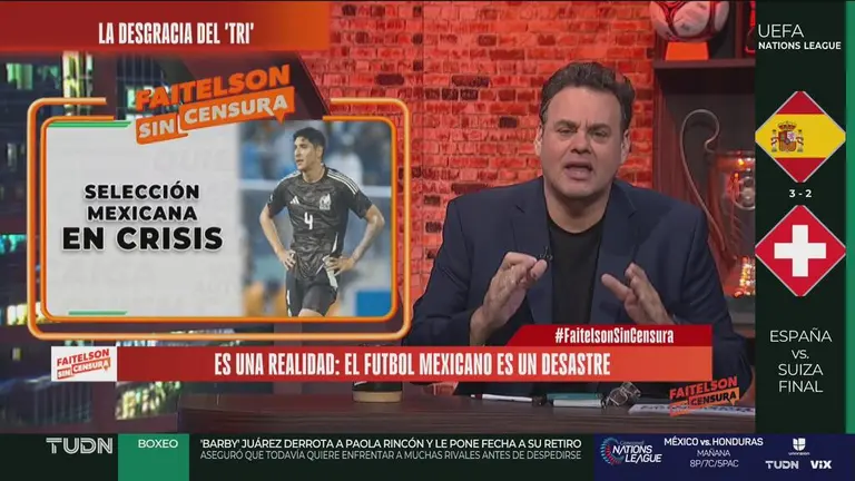 Faitelson crítica al futbolista mexicano: «Carece de personalidad y valor»