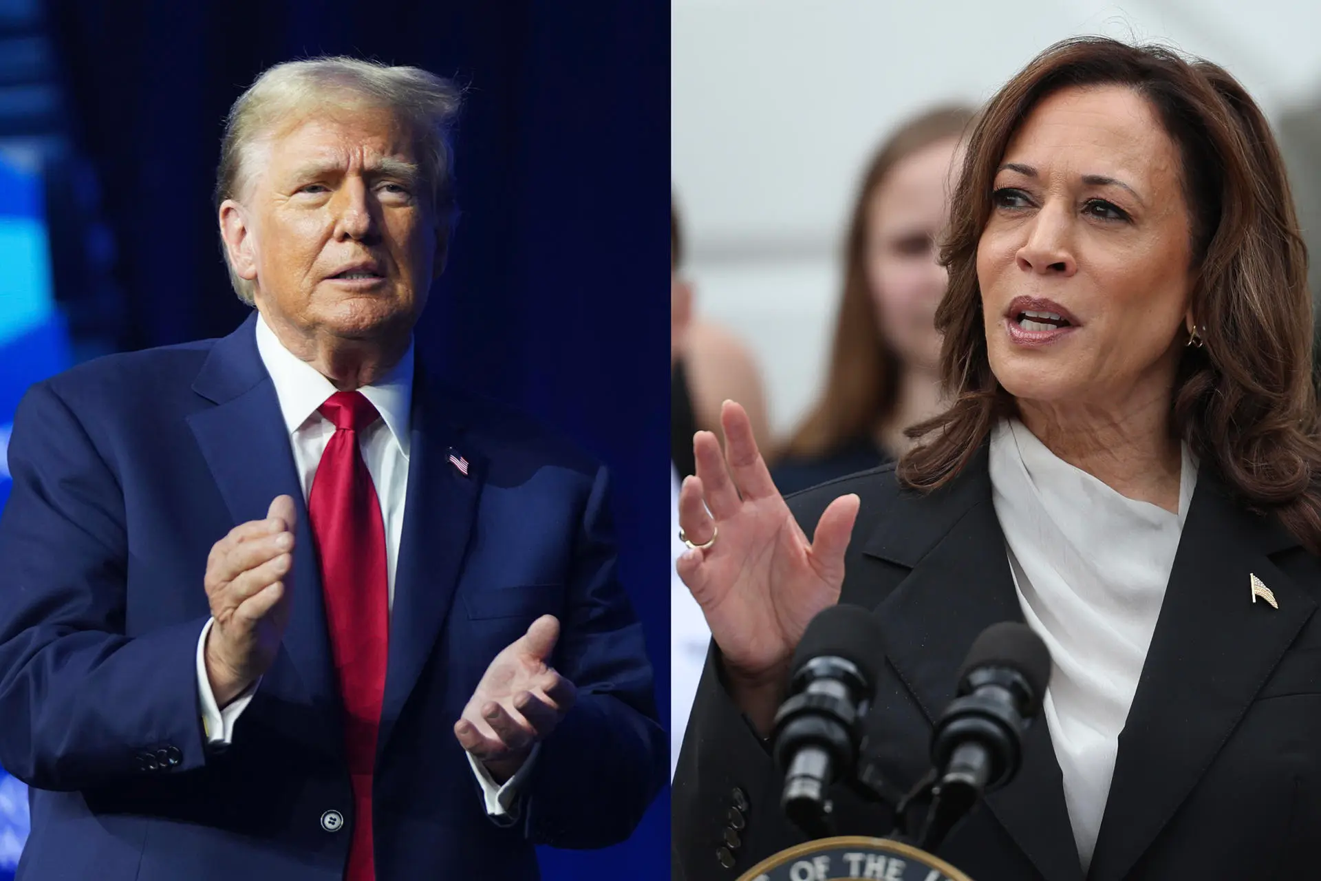 Harris y Trump llegan empatados en las encuestas y con mínima distancia en estados claves