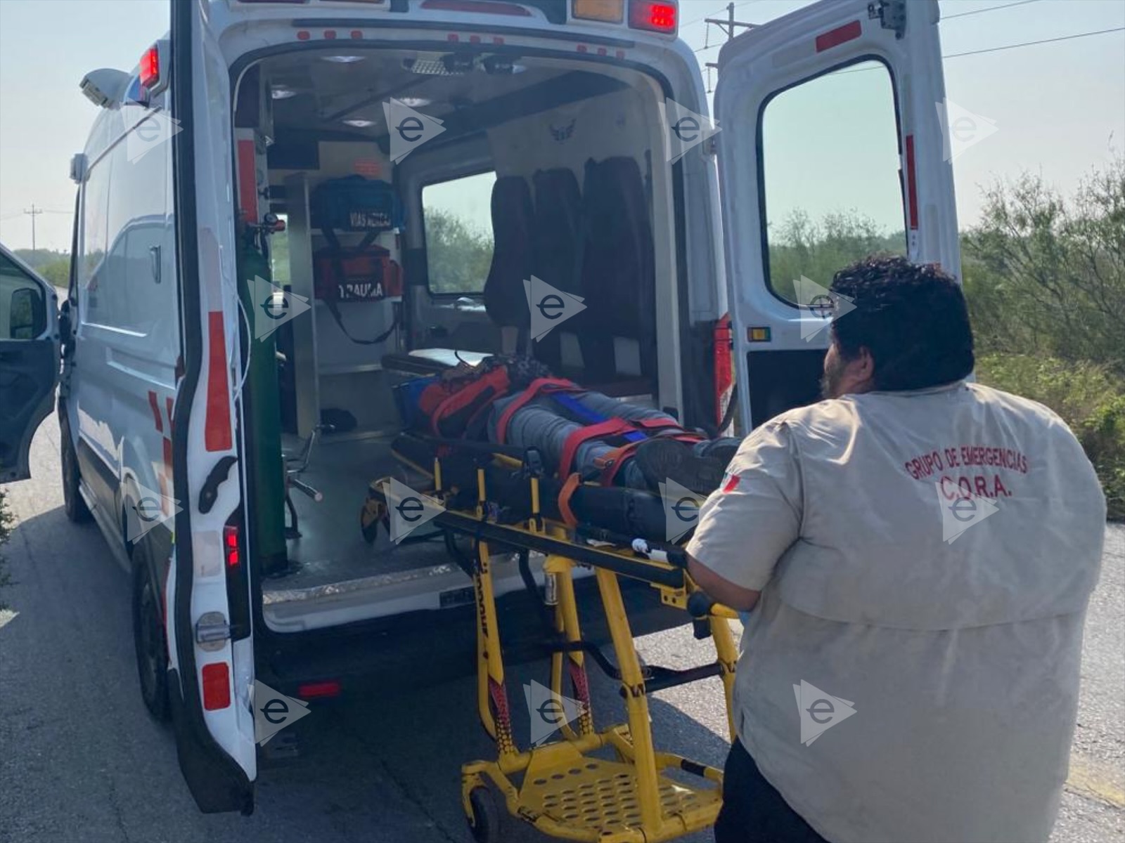 Dos lesionados en accidente de moto