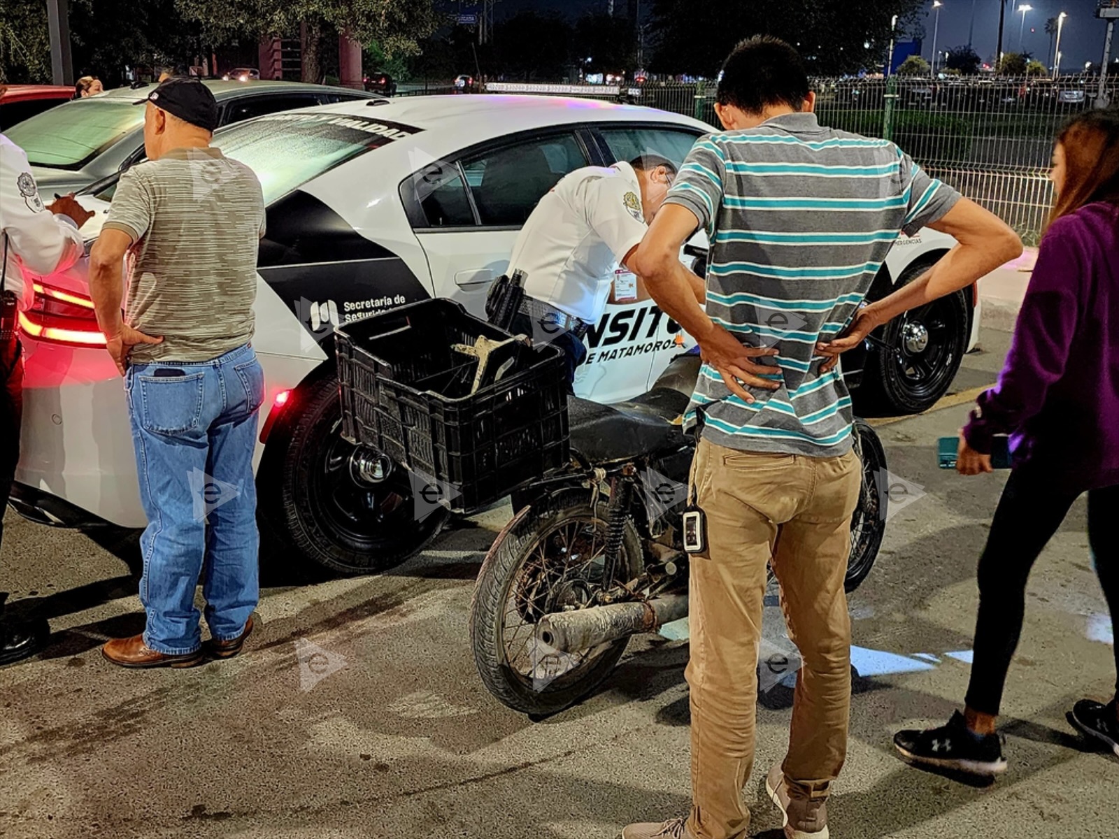 Motociclista lesionado en accidente