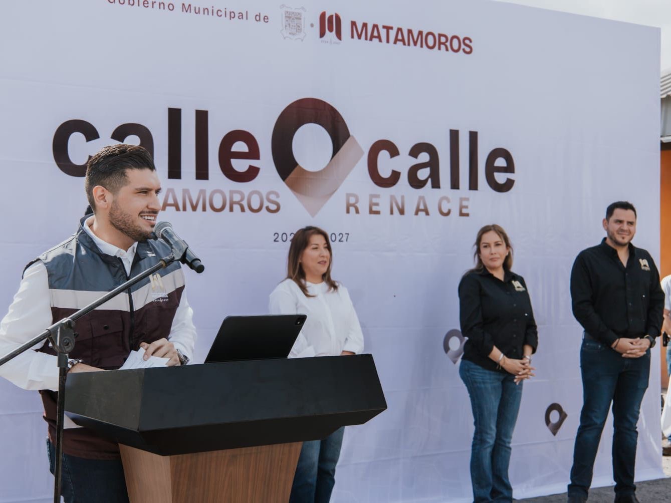 Da inicio alcalde Alberto Granados rehabilitación de avenida Paseo de los Palmares en Matamoros con inversión millonaria