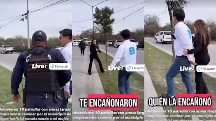 Pato Zambrano denuncia a policías por encañonar a su esposa en Nuevo León: “¡Encañóname a mí!”