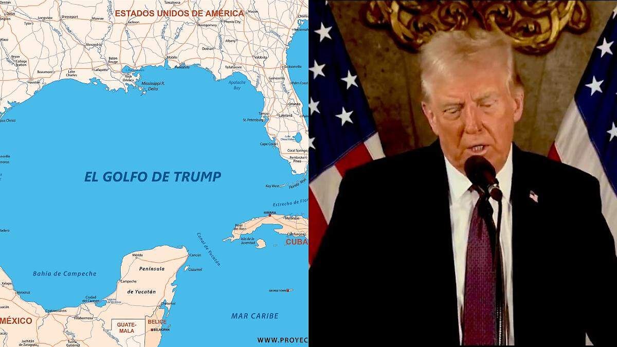 cambia el nombre del Golfo de México a Golfo de América