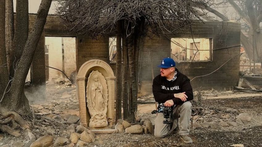 Estatua de la Virgen María queda intacta tras incendios en Los Angeles y lo consideran como «un milagro»